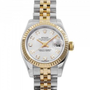 ロレックス ROLEX デイトジャスト 179173G シルバー文字盤 中古 腕時計 レディース, デイトジャスト, 女性用, 本体