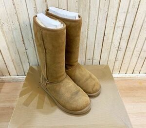 ★UGG/アグ W CLASSIC TALL BOMBER クラシックトールボンバー #5804/BJCE レディースムートンブーツ サイズ5 日本サイズ22cm USED ★