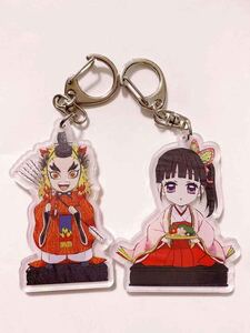 鬼滅の刃 キーホルダー きめつのやいばキーホルダー鬼滅ノ刃 カナヲと煉獄杏寿朗