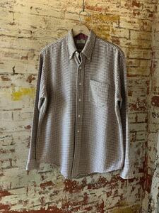 60s Filene's PLAID WOOL B.D.SHIRT ヴィンテージ ビンテージ 千鳥柄 ウールシャツ BDシャツ ボタンダウンシャツ 3点留め 50s アメトラ