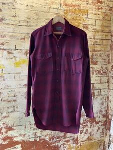 60s PENDLETON OMBRE CHECK WOOL SHIRT ヴィンテージ ビンテージ ペンドルトン オンブレチェック ウールチェックシャツ 50s アメカジ