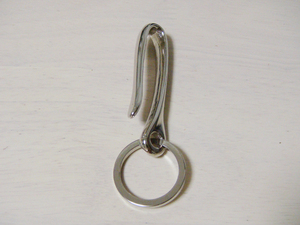  belt hook & key ring brass silver processing prompt decision hook is approximately 6.8cm, ring is diameter 3cm, weight approximately 38 gram rom and rear (before and after) 