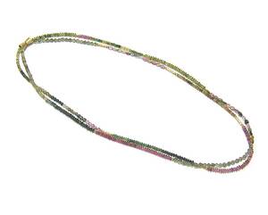 K14 [ natural tourmaline ] 2 ream necklace multicolor 14 gold yellow gold 