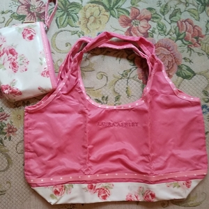 エコバッグ ローラアシュレイ LAURA ASHLEY 薔薇 トートバッグ ショッピングバッグ