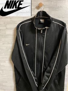 NIKE ナイキ ワンポイントロゴジャージ L size 黒 白