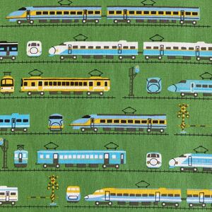 生地・はぎれ オックス 電車