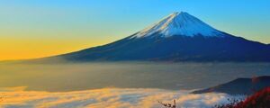  heaven clear weather. Mt Fuji .. sea Mt Fuji .... panorama wallpaper poster extra-large panorama version 1440×576mm is ... seal type 101P1