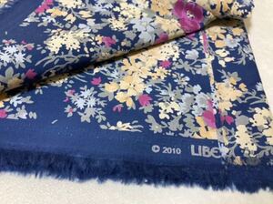 国産リバティプリント LIBERTY タナローン 花柄マキンドラMakindraネイビー系50cm 希少カラー ホビーラホビーレ