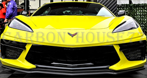 *CHEVROLET Corvette C8 carbon front lip spoiler OEM type 2020- present {3 division type }*.