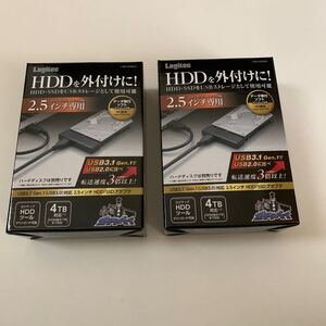 未開封 ロジテック USB3.0 SATA変換アダプタ 2.5 HDD SSD対応 HD革命付属 LGB-A25SU3 2個セット
