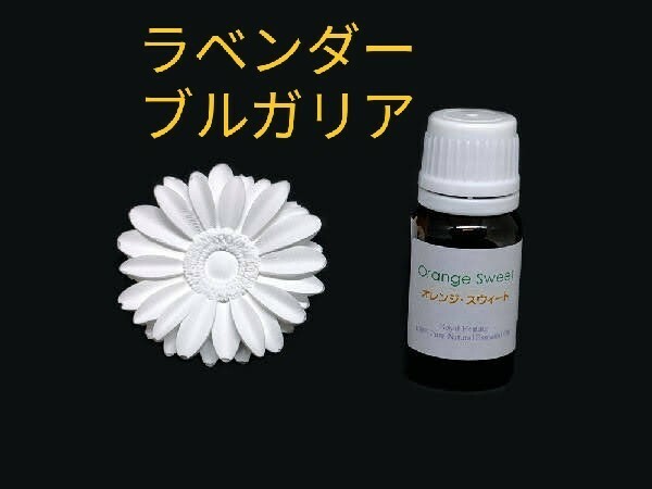 ラベンダーブルガリア精油10ml ＋ アロマストーン（6種類から選択可）