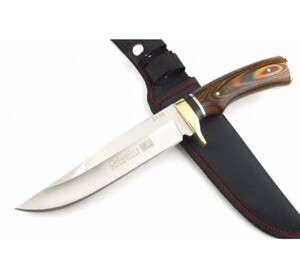 COLUMBIA KNIFE コロンビアナイフ SA39 タイガーアイ調ウッドハンドル ハンティングナイフ シースナイフ