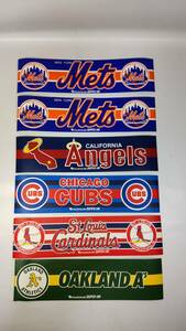  America Major League sticker 6 pieces set metsu Cub s Angel s large . sho flat Fuji color film .. goods not for sale secondhand goods rare out of print 