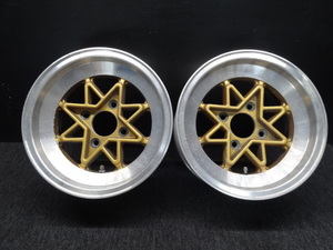 ★☆当時物 TECHNO テクノレーシング 14インチ 6.5J +9 P.C.D120 4H 2本 ①☆★