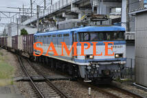 D-３【鉄道写真】Ｌ版２枚　ＥＦ８１　400番台　貨物列車　鹿児島本線_画像1