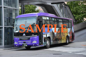 D-3[ bus photograph ]L version 5 sheets day rice field bus country Selega .... prefecture .... wrapping car Hakata 