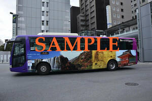 D-3[ bus photograph ]L version 3 sheets turtle. . bus aero Ace .... prefecture .... wrapping car Hakata 