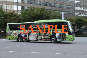 D-３【バス写真】Ｌ版１枚　九州急行バス　ガーラ　嬉野温泉ラッピング車　高速車　福岡線
