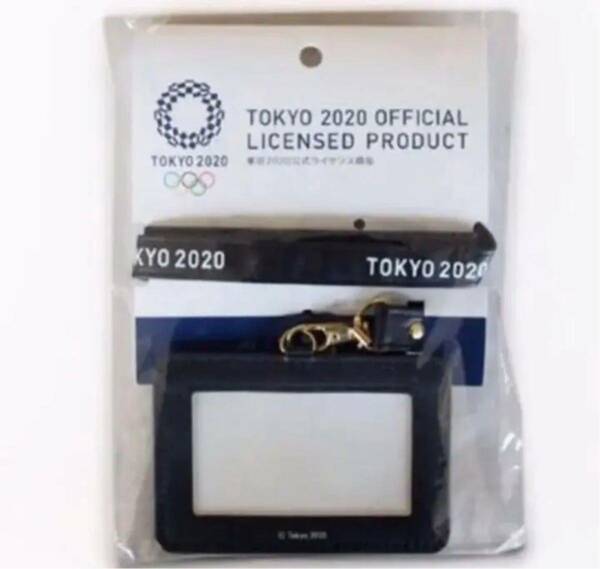 ネックストラップ パスケース(東京2020オリンピックエンブレム)ブラック
