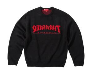 【国内正規補償】 Supreme × Thrasher Sweater Lサイズ　／　セーター　スラッシャー　セーター　ニット