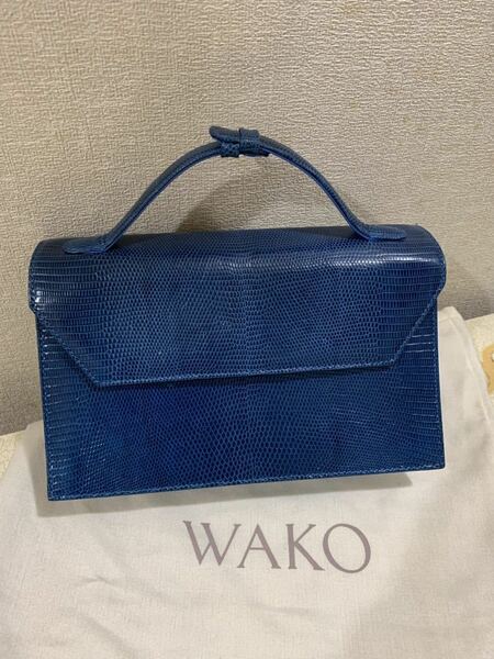 バック　ショルダー　WAKO 手持ち　リザード　超美品