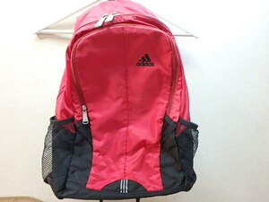 s110k　中古　adidas　アディダス　リュックサック　赤×黒　かばん　バッグ