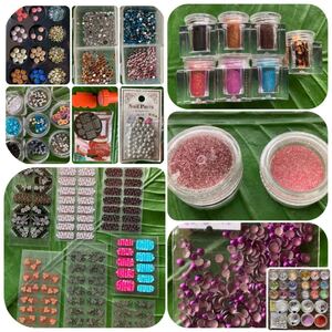 デコパーツ ネイルシール ネイルアート ビーズ ラインストーン 訳ありセット 在庫処分 レジン