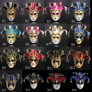 OL017: full-face Venetian Joker mask dance mask bell cosplay ma Rudy gla ball party mask wall. equipment ornament 