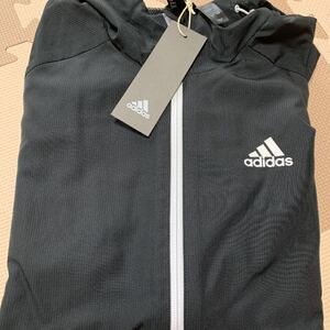 adidas アディダス ウインドブレーカー ジャンパー 黒 メンズS