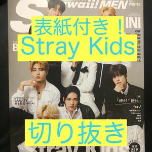 S Cawaii! MEN 2021 WINTER Stray Kids 表紙付き 切り抜き 抜け無し スキズ 記事 ソリクン