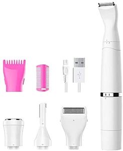 シェーバー-シェーバーUSB充電式 -4in1多機能 顔 脇 まゆげ 産毛 アンダーヘア ビキニライン むだげ処理 防水