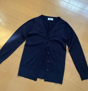 * nurse medical care nursing cardigan navy wool 100% *S size * regular price 8,000 jpy 