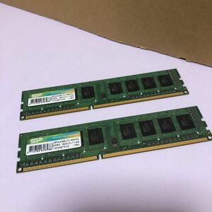 中古シリコンパワー デスクトップPC用 メモリ 240Pin DDR3 1600（CL11）SP004GBLTU160N02 8G（4Gx2枚）動作品SHN240