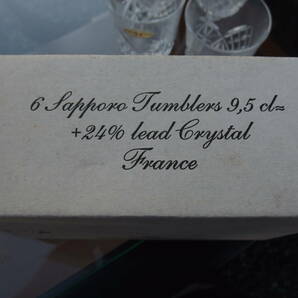 【1A30 O】中古未使用 Cristal D'Arques クリスタルダルク フランス製 ショットグラス グラス カットガラス タンブラー 24％Pbo 6個セットの画像9