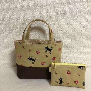ハンドメイド ミニトートバッグ&ミニポーチ