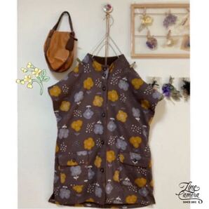 クラウドナイン CLOUDnine ◆9 中綿 裏フリース 花 葉 ベスト 北欧 cheer サンバレー so ナネア チチカカ