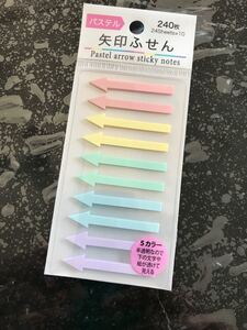 新品 未使用 未開封 付箋 ふせん 矢印 受験勉強 試験勉強 勉強 ノート メモ 文具 文房具 目印 パステル カラー