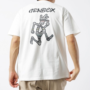 TENBOX (10匣)×GRAMICCI テンボックス RUNNINGMAN バック プリントTシャツ グラミチ Sサイズ ホワイト③