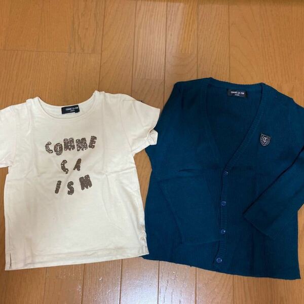 COMME CA ISM 半袖Tシャツ&カーディガン110cm