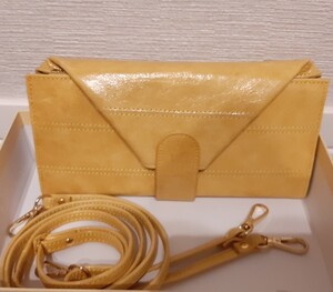 新品未使用品!ペルケ perche 本革 ウォレットショルダー ウォレットバッグ お財布ポシェット お財布ショルダー