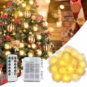 タンポポ LEDイルミネーションライト ライトストリング 防水 5M30電球 10段階 調光 タイミング機能 クリスマス