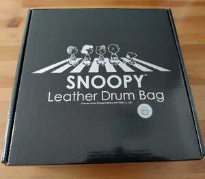 [SNOOPY Snoopy ] кожа барабанная сумка черный 