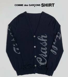 COMME des GARCONS SHIRT カーディガン風 プルオーバー ニット M イタリア製 コムデギャルソンシャツ