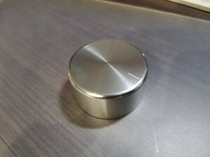  super high class aluminium shaving (formation process during milling) volume knob φ44×H22mm screw stop silver 