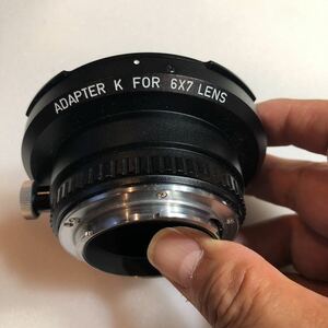  mount adaptor PENTAX67- PENTAX K beautiful goods PENTAX67 mount. lens .PENTAX K mount. camera .. genuine products 