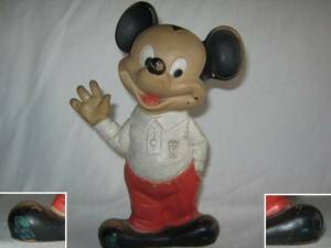 *LA. antique molding . buy 60's Disney Mickey Mouse sofvi Raver doll figure MICKEY MOUSE Vintage retro *