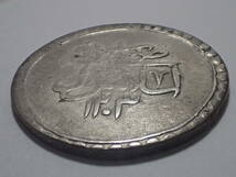 オスマン帝国 トルコ 2クルシュ 大型銀貨 ヒジュラ歴1203/1年（1789年）直径42mm セリム3世 kurush 18世紀 アンティークコイン_画像3