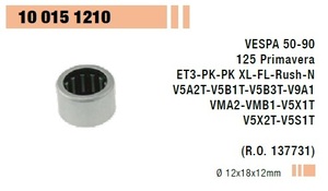 RMS 10015 1210 社外 ベアリング(ニードルローラー/両側開放) 1個 16-22-12 ベスパV50/V100/ET3