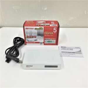 @Y990 秋葉原万世商会 ヤフオク店 BUFFALO 5ポートスイッチングハブ LSW4-GT-5NS/WH 薄型コンパクト ギガ 電源内蔵型 バファロー