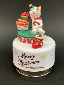 ★クリスマス雑貨★オルゴール猫★クリスマスプレゼント【U】